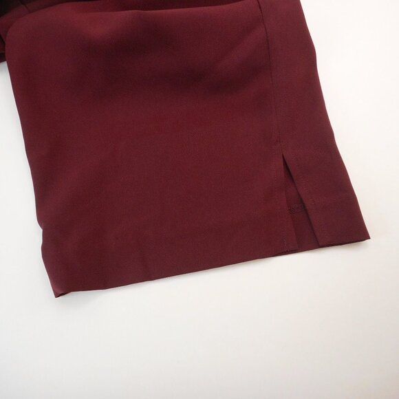 Norton McNaughton Womens plus size 1X Wide Leg Dress Pants Vintage NWT Burgundy - Picture 8 of 9
